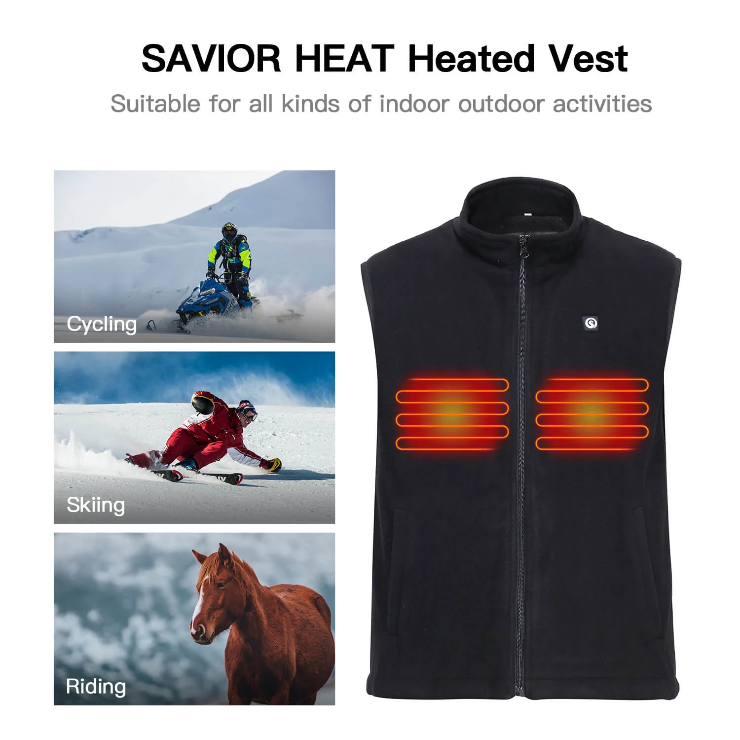Heated Vest for Men Women | 7.4V 5200mAh Battery Lightweight Electric Warming Vest | Keepwarming - Image 6