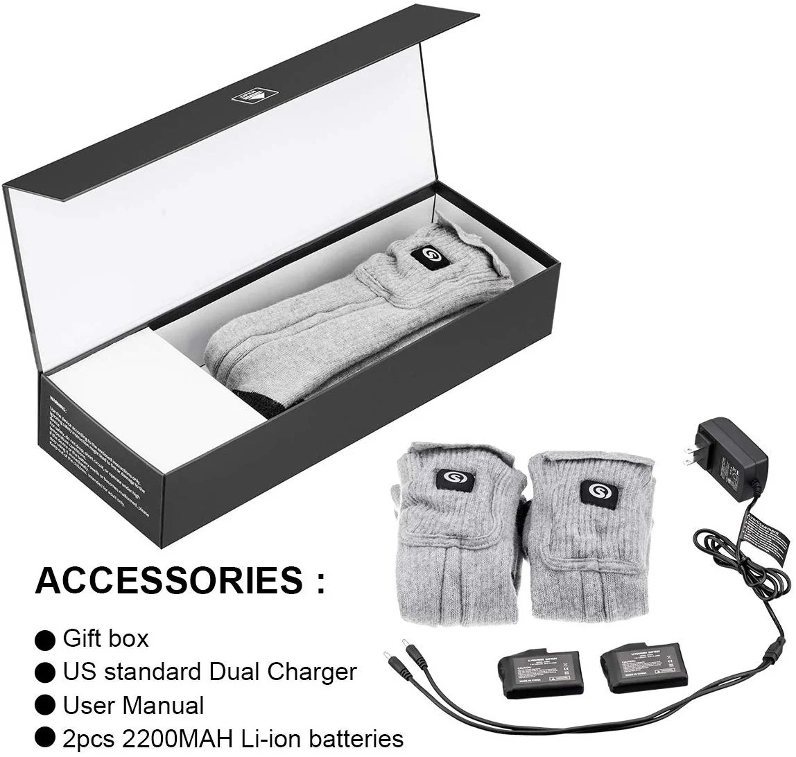 Savior Heated Socks | 7.4V Rechargeable Battery Operated Heated Socks Gray - Image 8