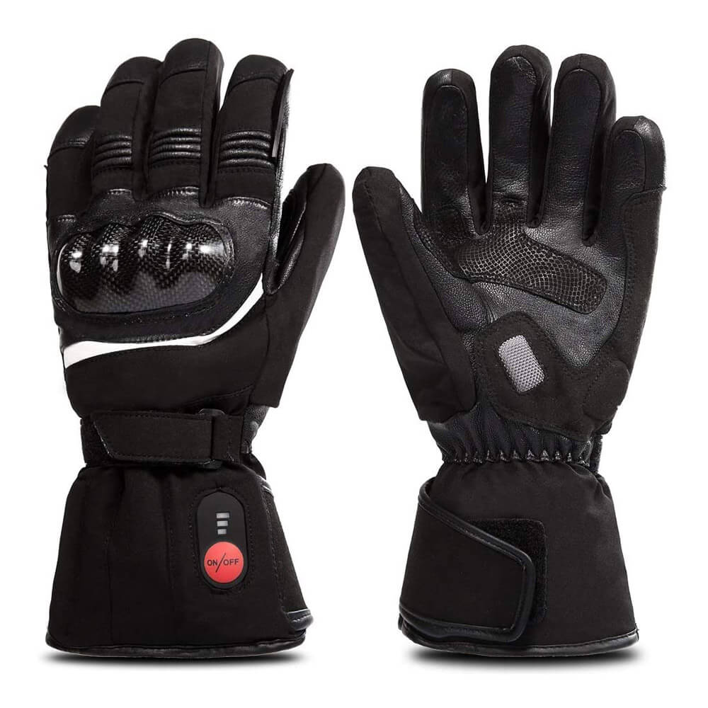 Savior Battery Powered Heated Motorcycle Gloves | Leather Heated Ski Gloves - Image 4