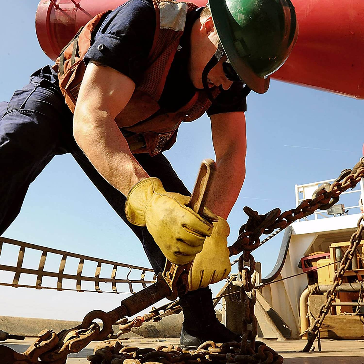 Ozero Cowhide Leather Winter Work Gloves | Winter Construction Gloves - Image 5