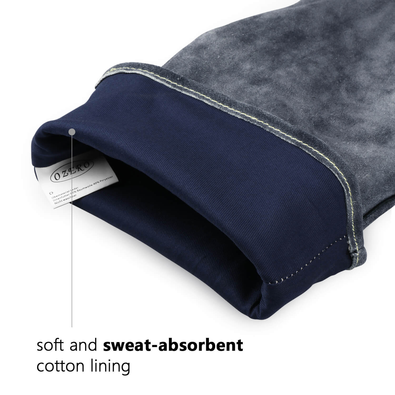 Ozero Leather Welding Heat Resistant Gloves | Welding BBQ Heat Proof Gloves - Image 5