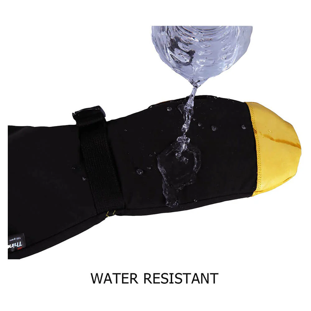 OZERO Leather Warm Mittens | 3M Insulated Thermal For Snowboarding Mittens - Image 5
