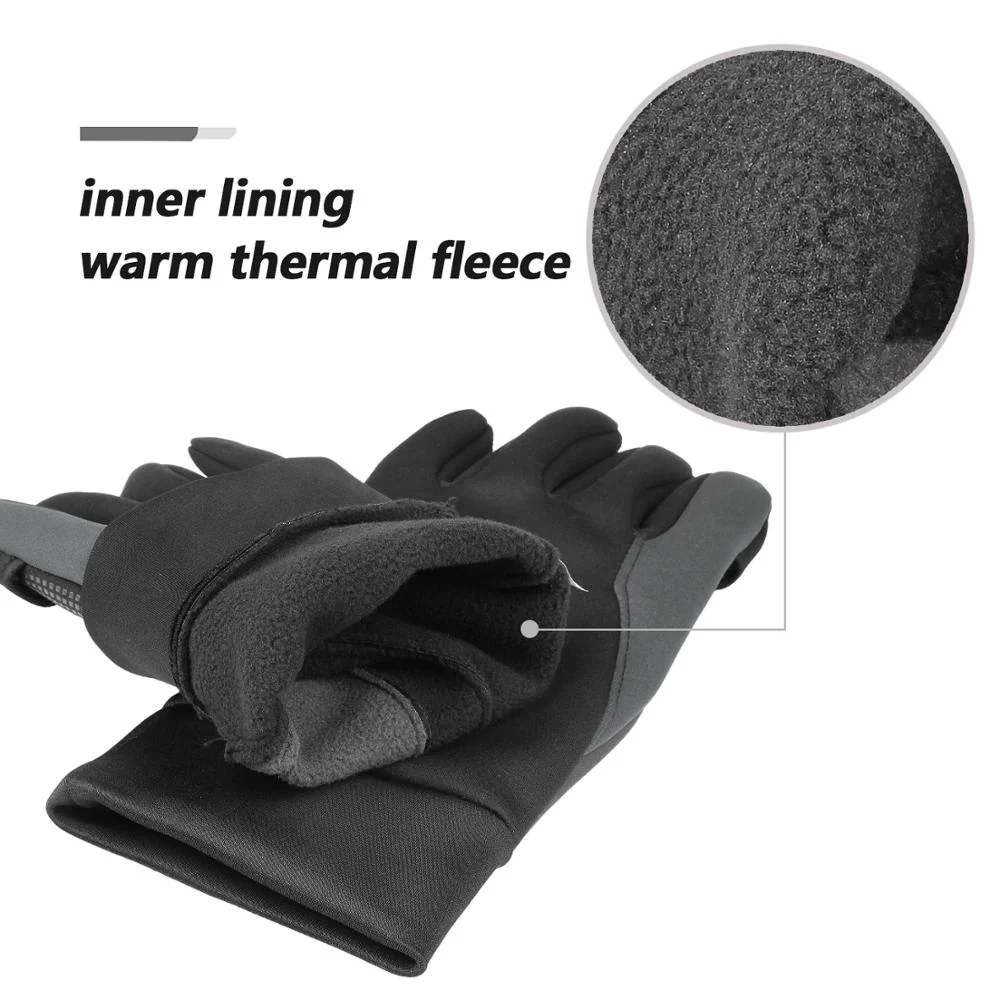 OZERO Winter Windproof Fishing Gloves | Touchscreen Cycling Gloves For Cold Weather - Image 4