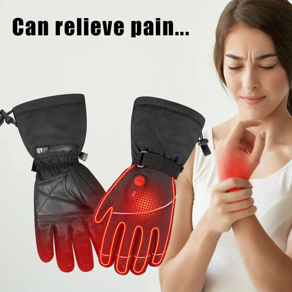 Savior Thick Heated Leather Gloves | Leather Hand Warming Gloves - Image 4