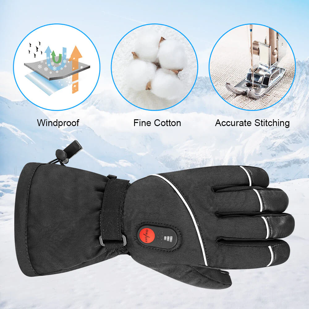 Savior Thick Heated Leather Gloves | Leather Hand Warming Gloves - Image 6