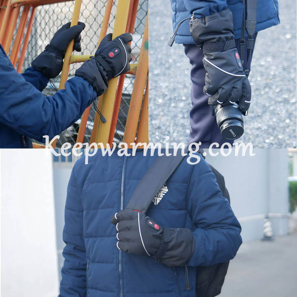 Savior Thick Heated Leather Gloves | Leather Hand Warming Gloves - Image 8