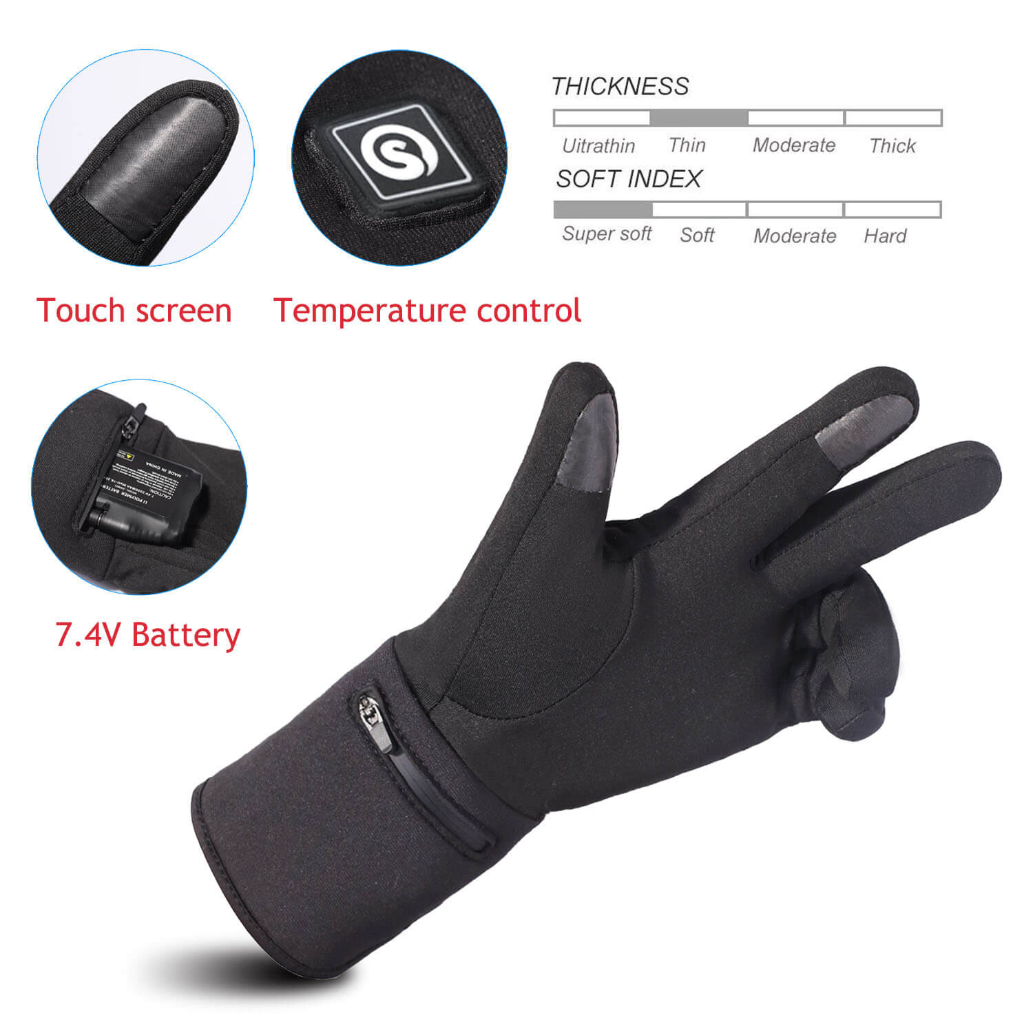 Savior Thin Heated Gloves Liners For Men And Women - Image 9