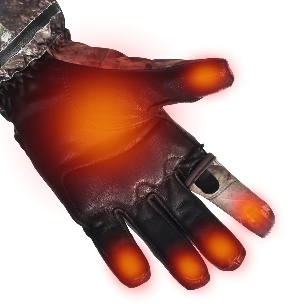 Savior Thick Camo Heated Gloves For Hunting ｜Water Resistant Rechargeable Battery Powered Gloves - Image 8