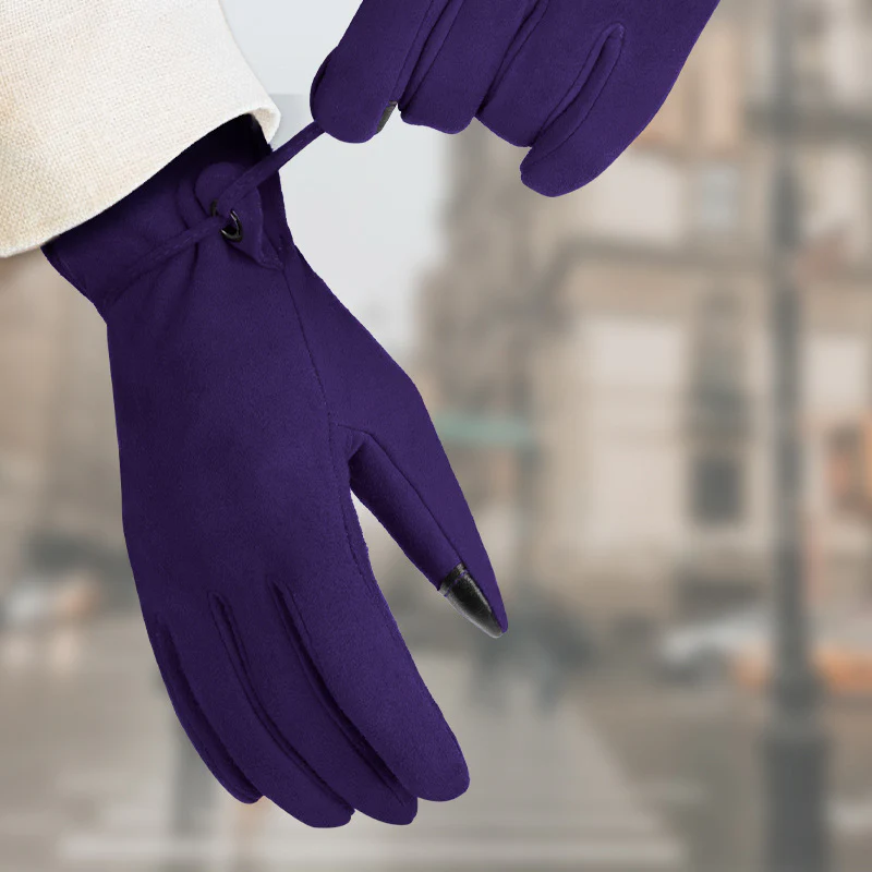 Ozero Womens Leather Gloves | Winter Gloves With Touch Screen Fingertips - Image 3